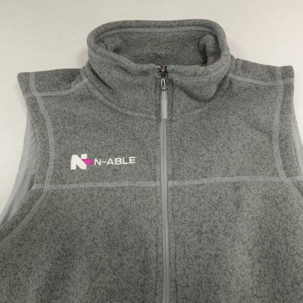 The North Face Vest Adult S/P Gray Sweater Fleece Full Zip Gorpcore Logos‎ NEW - Picture 2 of 12